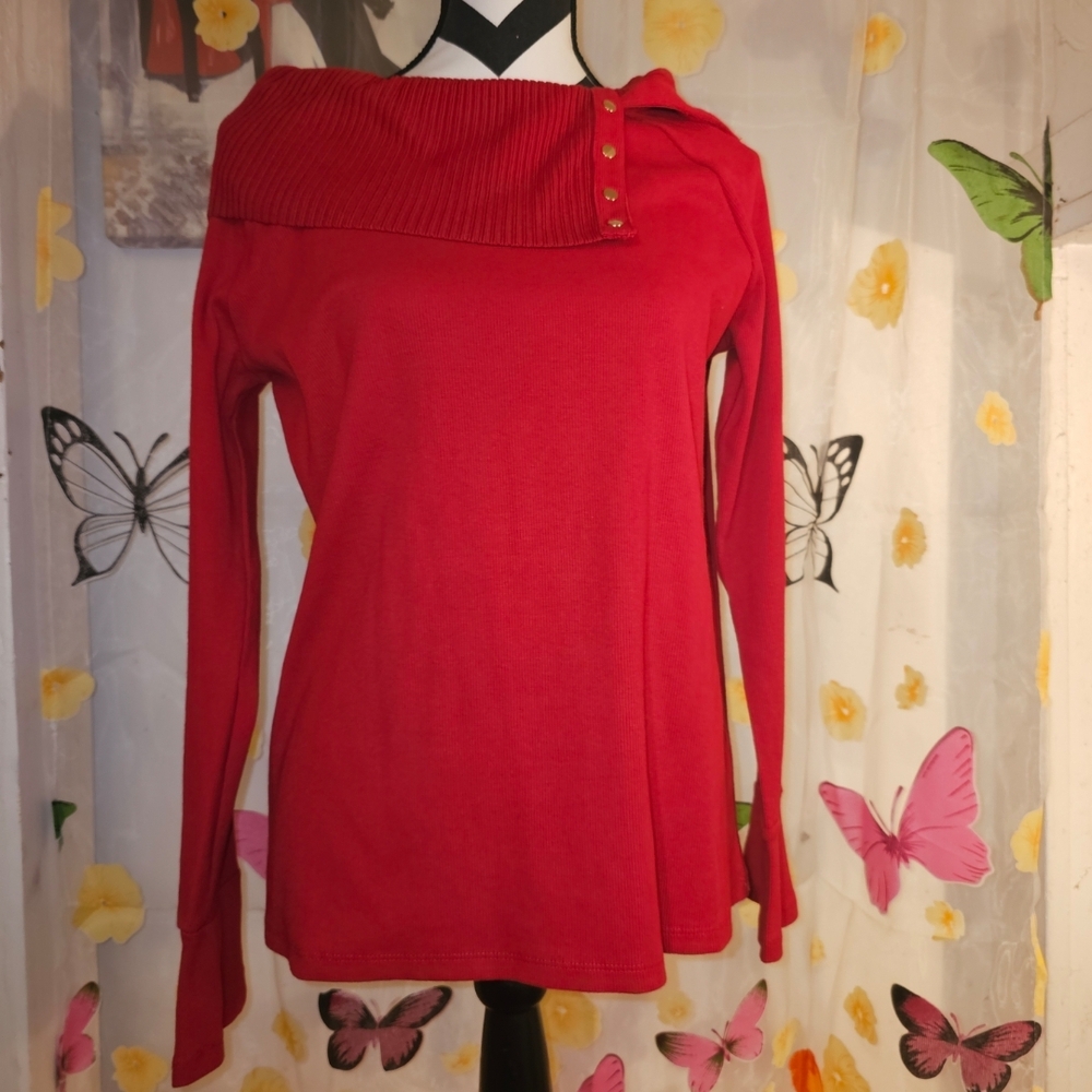 Rafaella Vibrant Red Knit Top